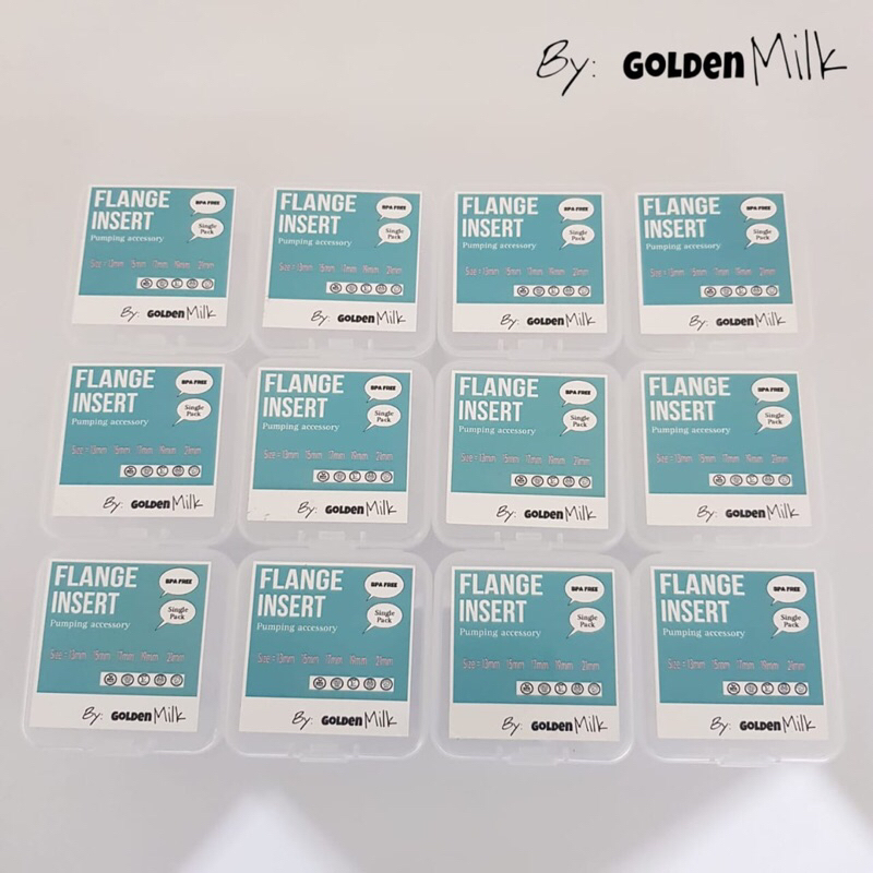 Golden Milk Silicone Flange Insert - Selipan Corong Pompa asi / spectra / perlengkapan busui/ sparepart pompa asi / silicone / flange insert / kinmade / kinmade flange insert / flange bening / bening / 13mm / 15mm / 17mm / 19mm / 21mm