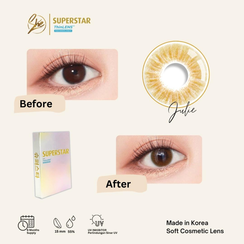 Superstar Julie softlens warna bulanan