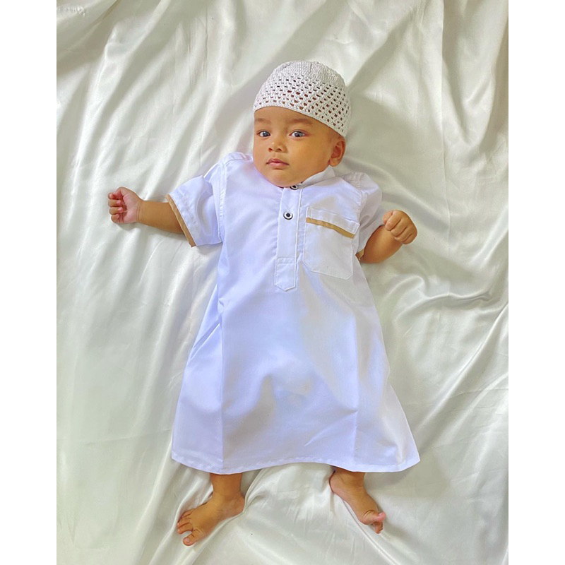 Baju Koko manasik haji, Baju manasik anak, Baju Setelan Putih Anak Tk Paud SD