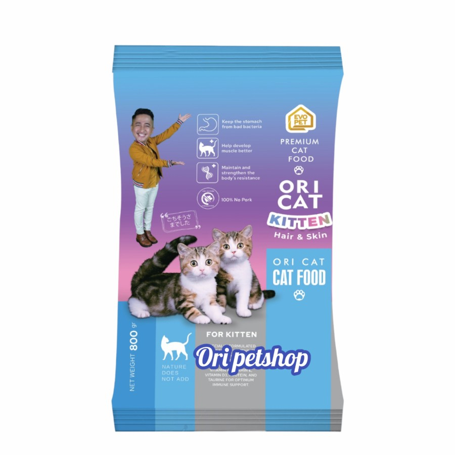 ( 5Pcs) Makanan Kucing Ori Cat Kitten 800gr Oricat