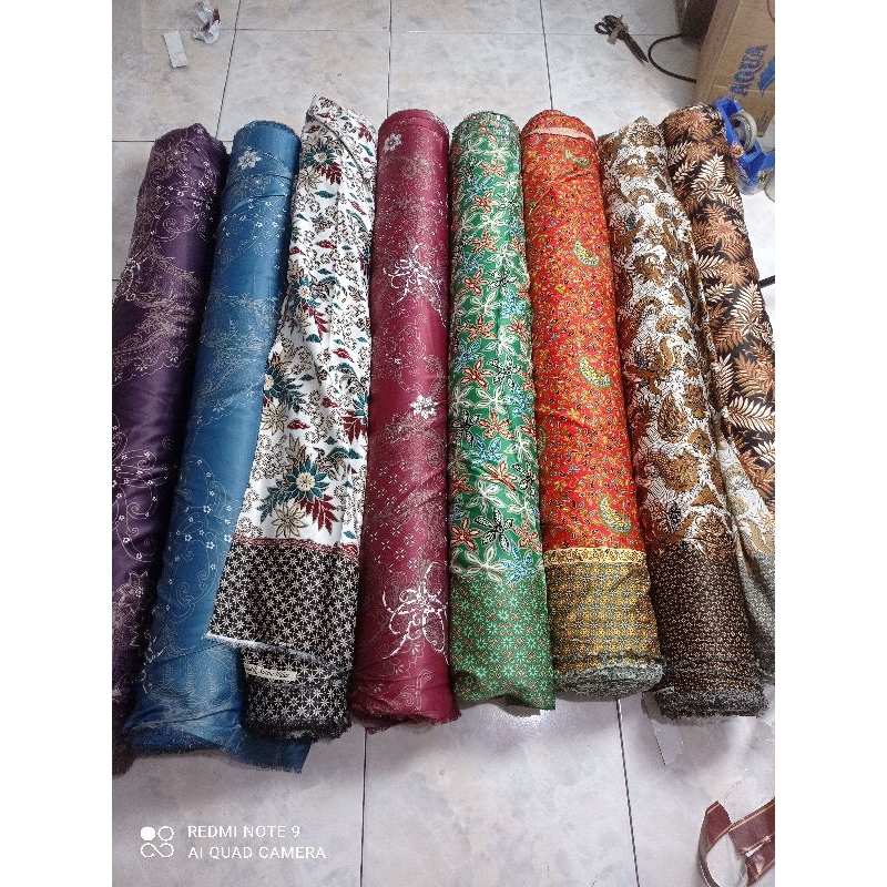 kain bahan meteran batik silk semi sutra 1 meter