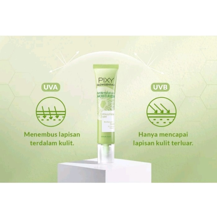 PIXY GLOWSSENTIALS SUNSHIELD DAILY MOISTURIZER PELEMBAB PIXY KIWI 20GR