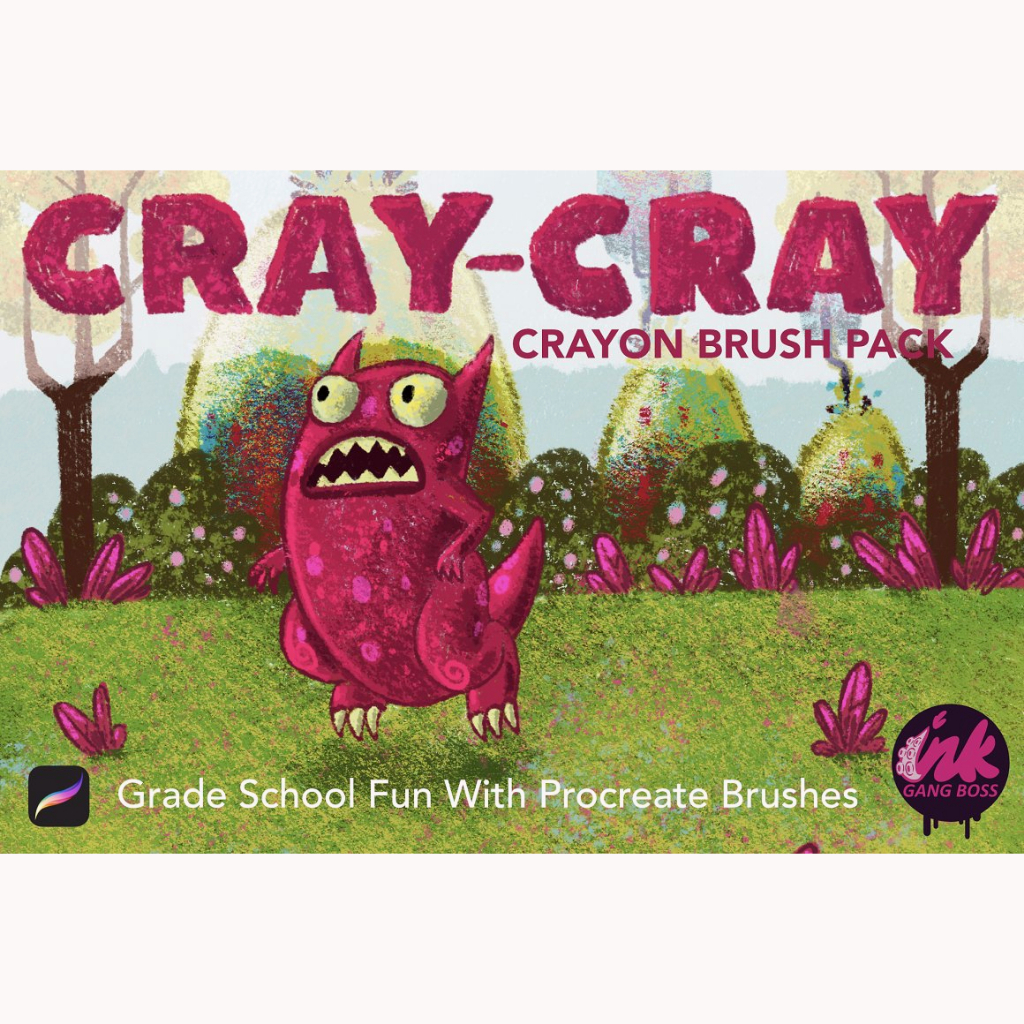Procreate Brush - 15+ Procreate Brushes: Crayon - Procreate Brush Pack