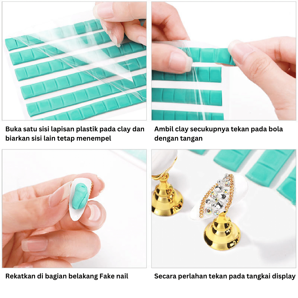 NAIL CLAY | Perekat Display Kuku Palsu Faber-Castell ,Perekat Multi Fungsi Nail Clay Glue Tack It | Lem Kuku Palsu | Nail Art Clay