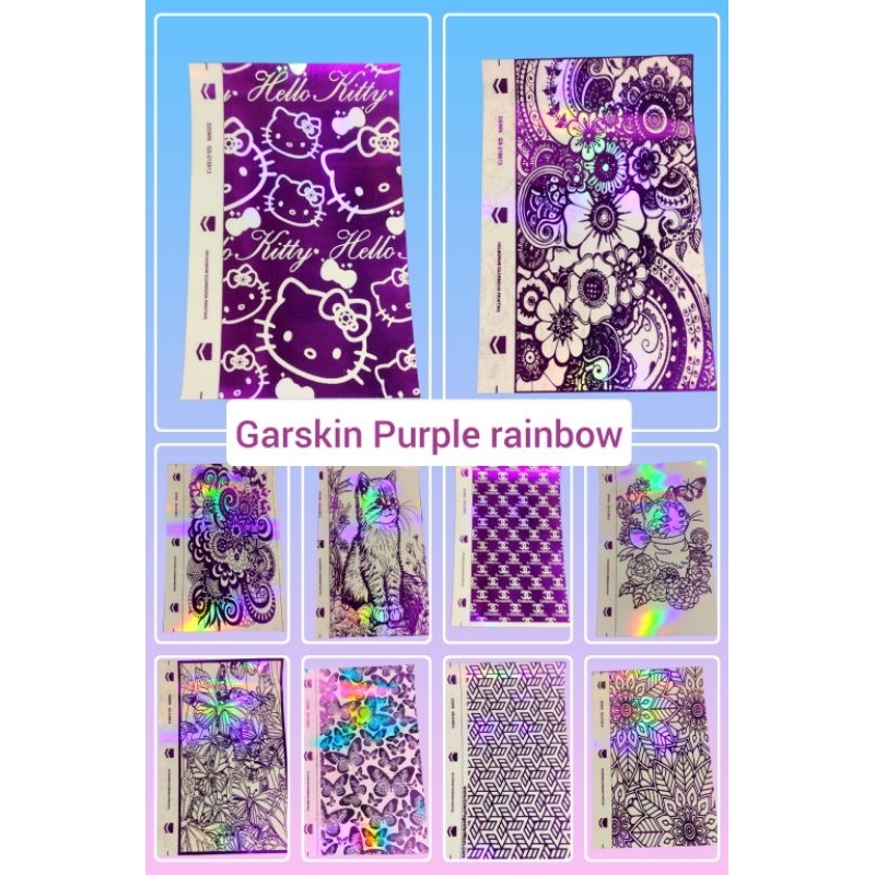 Bahan garskin belum dipotong minimal beli 5pcs purple khusus bagi yg punya mesin hydrogel