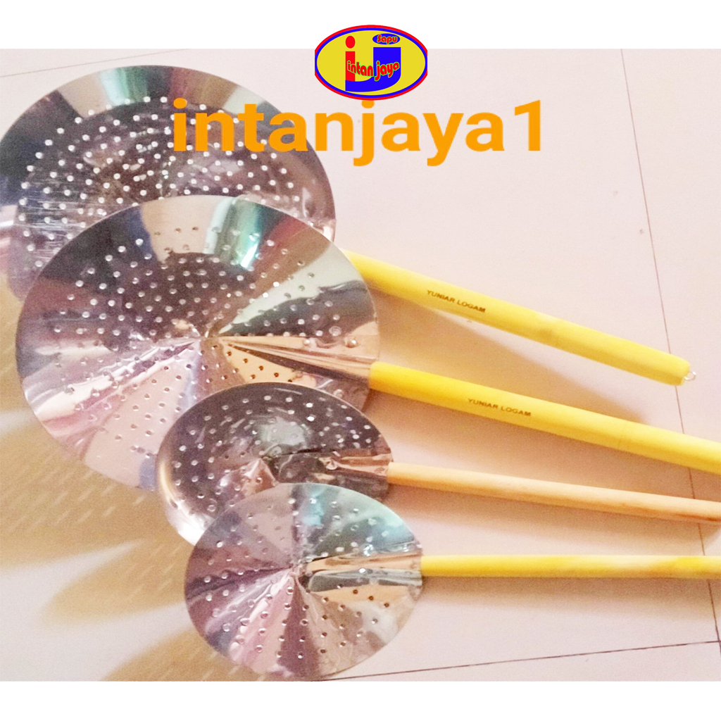 Serok Masak Stainless Gagang Kayu 4 Ukuran