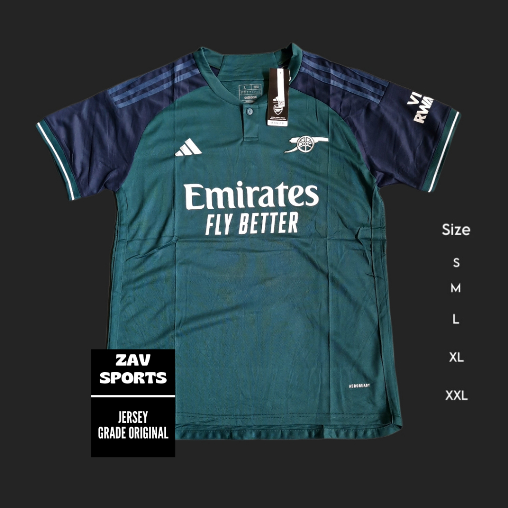 Baju Jersey Bola ArsenalL 3RD 2023/2024 Premium Import