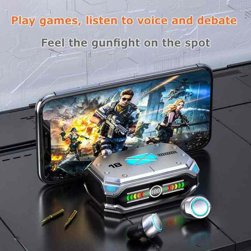 M43 TWS EARPHONE WIRELESS STEREO BASS GAMING V5.3 WITH POWER GAMING