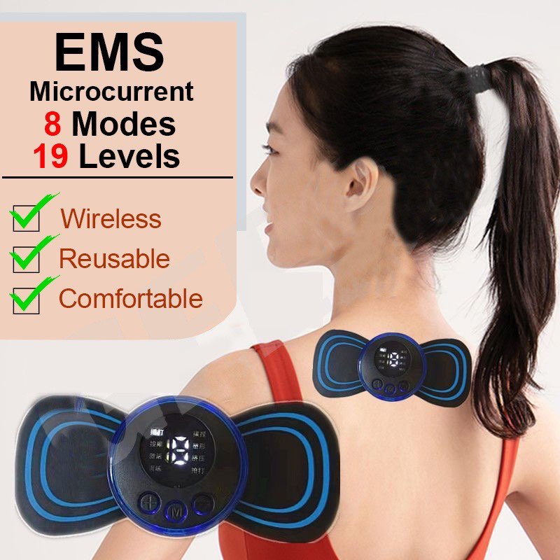 ems mini massage alat pijat mini portabel alat pemijat leher punggung