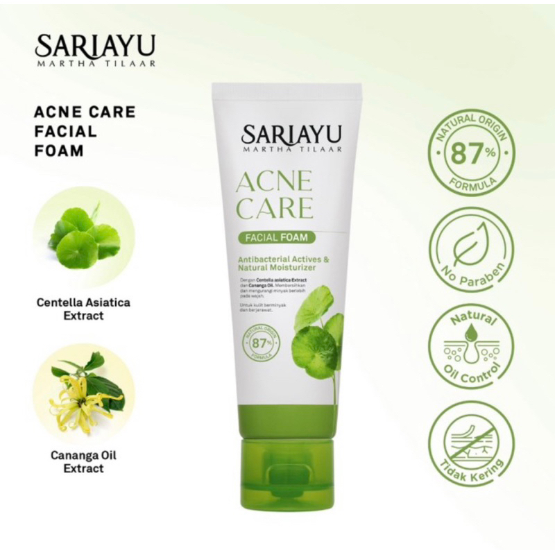 Sariayu acna care facial foam 75 gram ( pembersih wajah kulit jerawat )