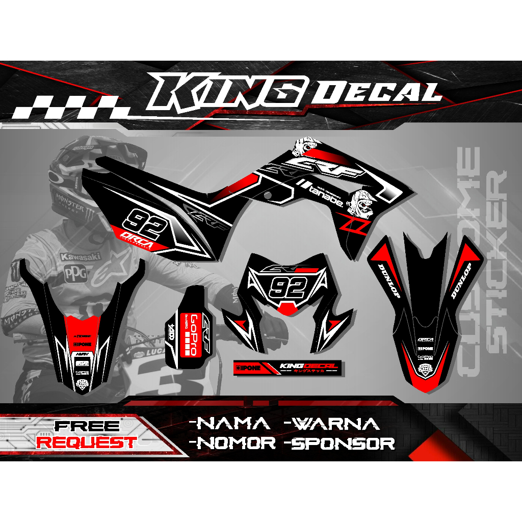 DECAL CRF 150 L FREE CUSTOME DESIGN STIKER CRF 150 L FULL BODY