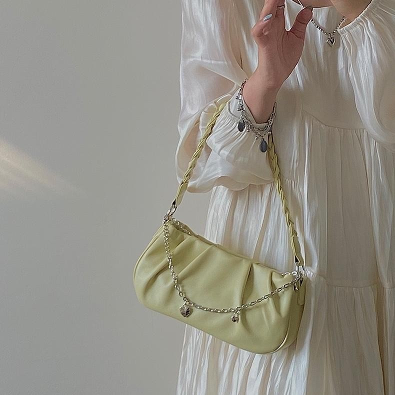 Tas Selempang Wanita Tas Cewek Rantai Woven Strap Shoulder Bag JS2 492