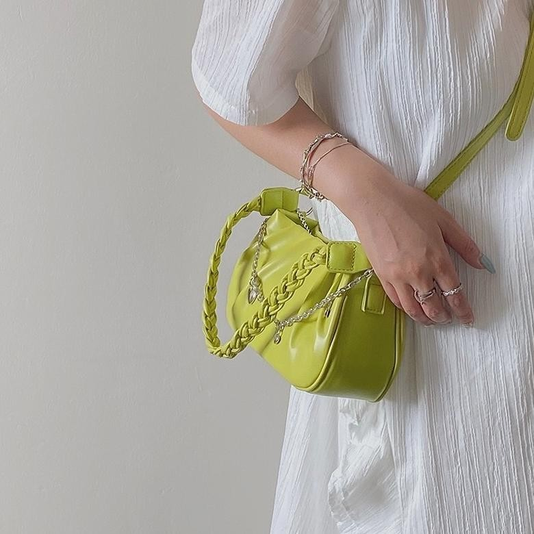 Tas Selempang Wanita Tas Cewek Rantai Woven Strap Shoulder Bag JS2 492