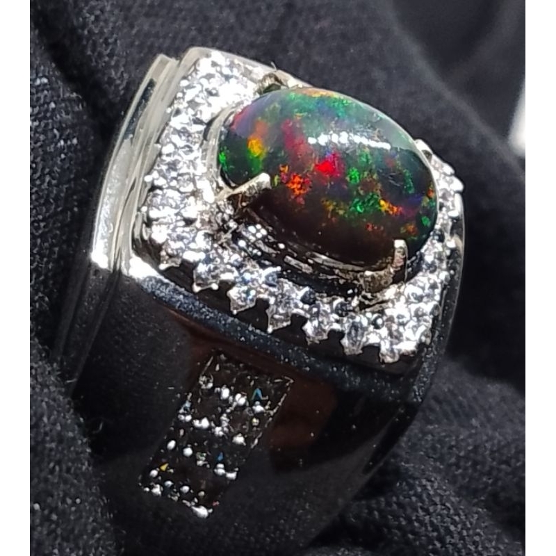 BATU KALIMAYA BLACK OPAL  KEMBANG JARONG NATURAL