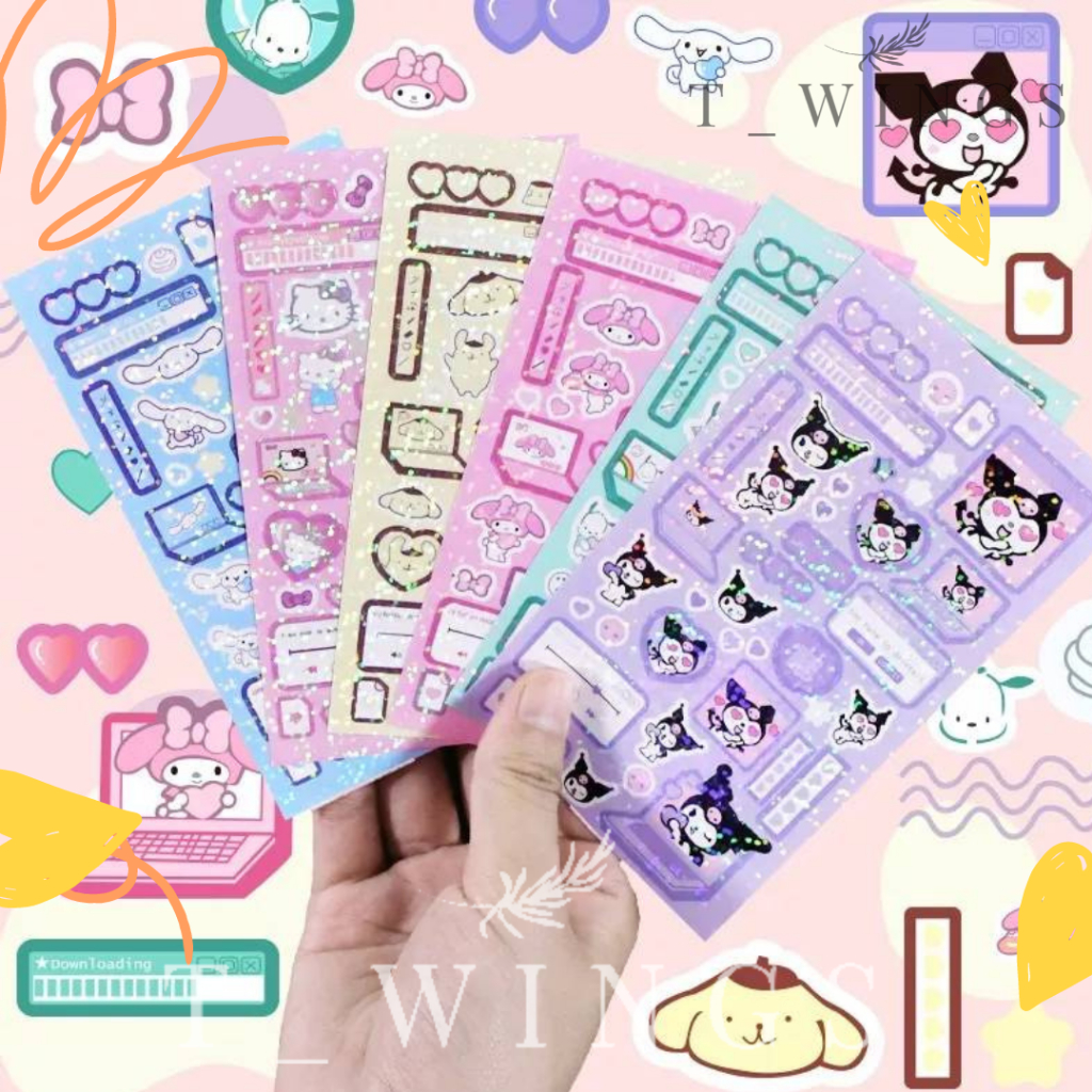 

[ TWT_012 ] STIKER DECO SANRIO HOLOGRAM / STIKER SANRIO STIKER KESING / STIKER DECO DIY