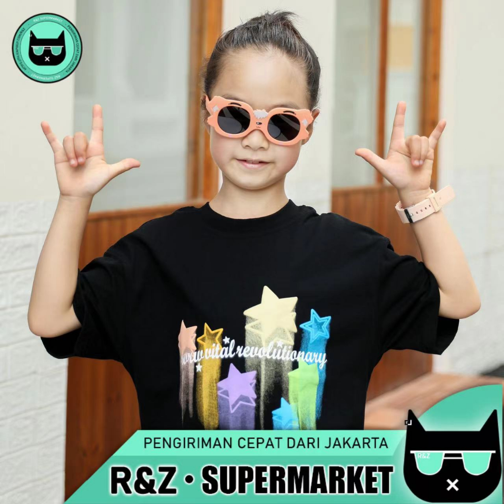 Kacamata Hitam Terpolarisasi Anak Bahan Silikon Kartun Fashion Sunscreen Sunglasses