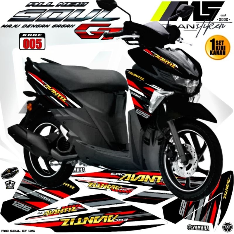 Decal Sticker Striping Variasi Mio Soul Gt 125 2015-2023 New Yamaha Mio Soul Gt 125 Led Yamaha Ego A
