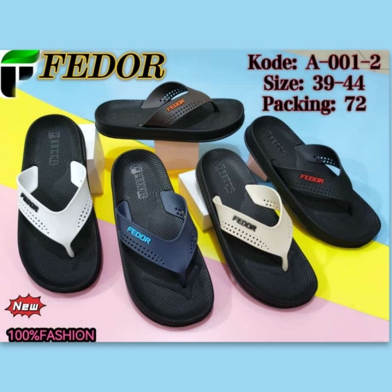 Sandal Jepit Pria Karet Fedor