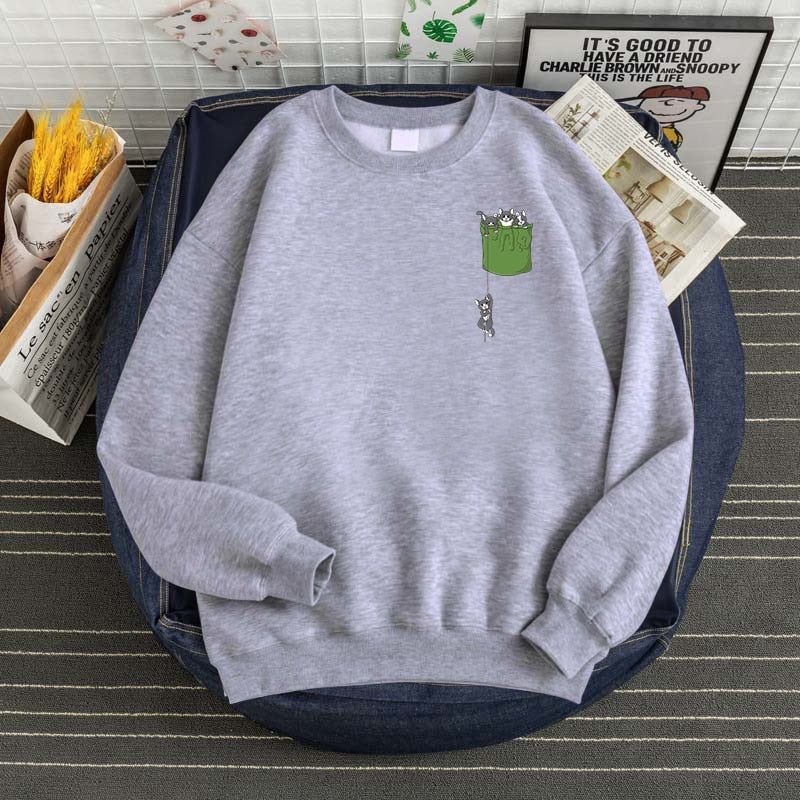 sweater cute miaw simple wanita