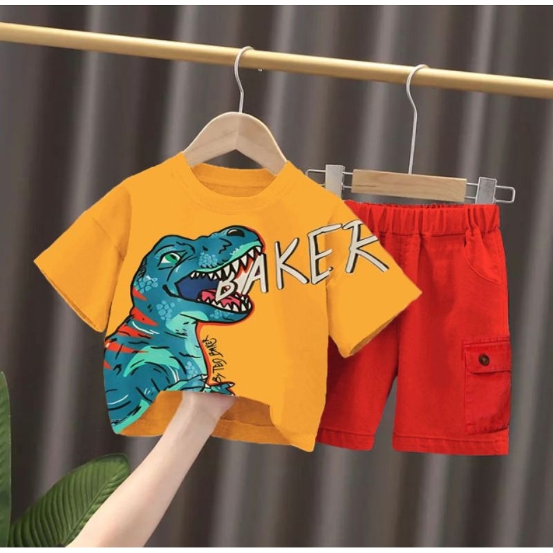 SET BAJU KAOS ANAK KARAKTER DAN TRRBARU 1-5 THN