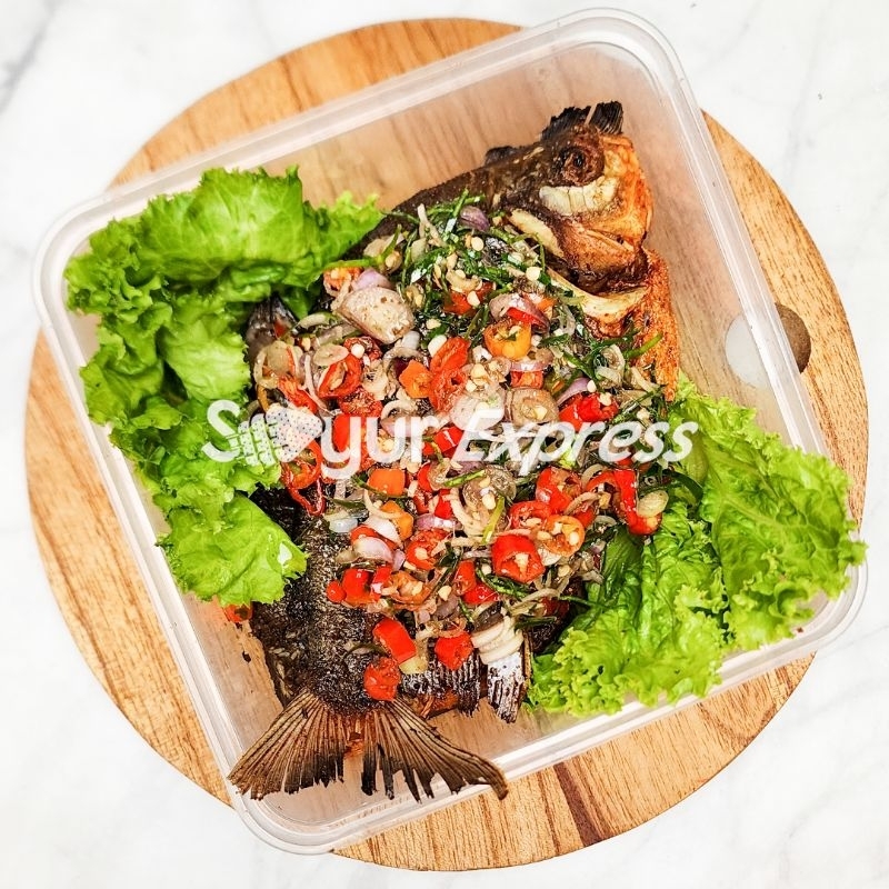 KIRIM INSTAN Menu Matang Bawal Goreng Sambal Matah