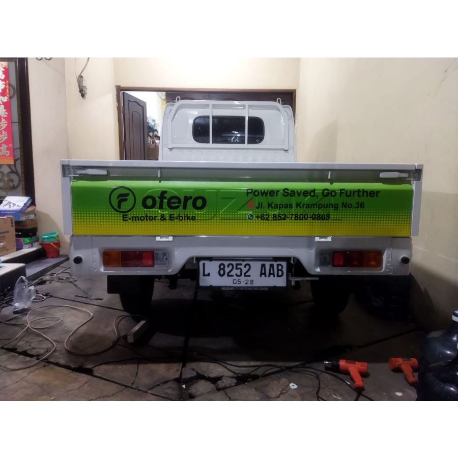 Branding Mobil Carry Pick Up Standard Custom Print Include Pemasangan