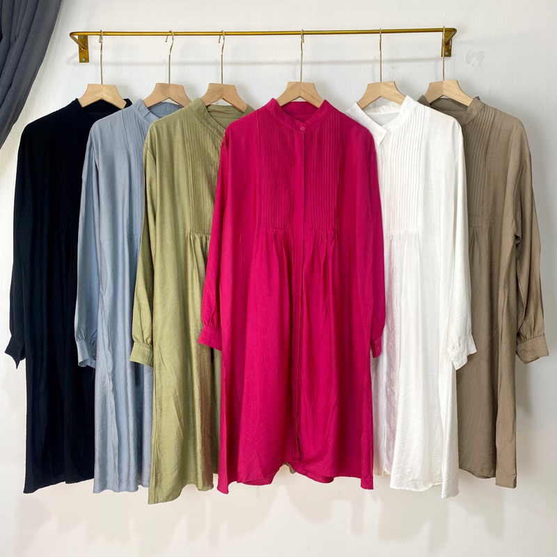 Alaia Tunik | Tunik Kemeja Basic Opnaisel Polos