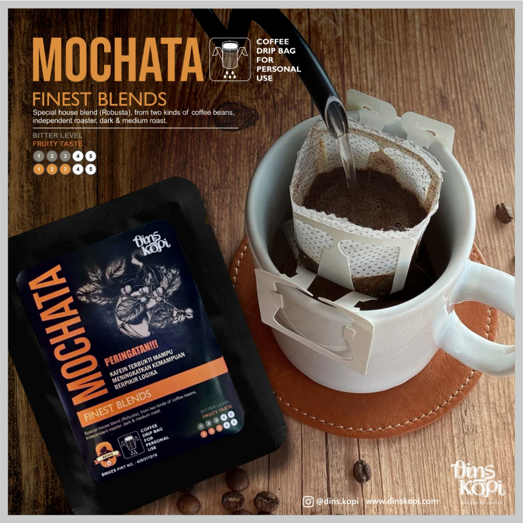

Kopi Arabika Robusta - House Blend MOCHATA Arabica Bubuk - Drip Bag