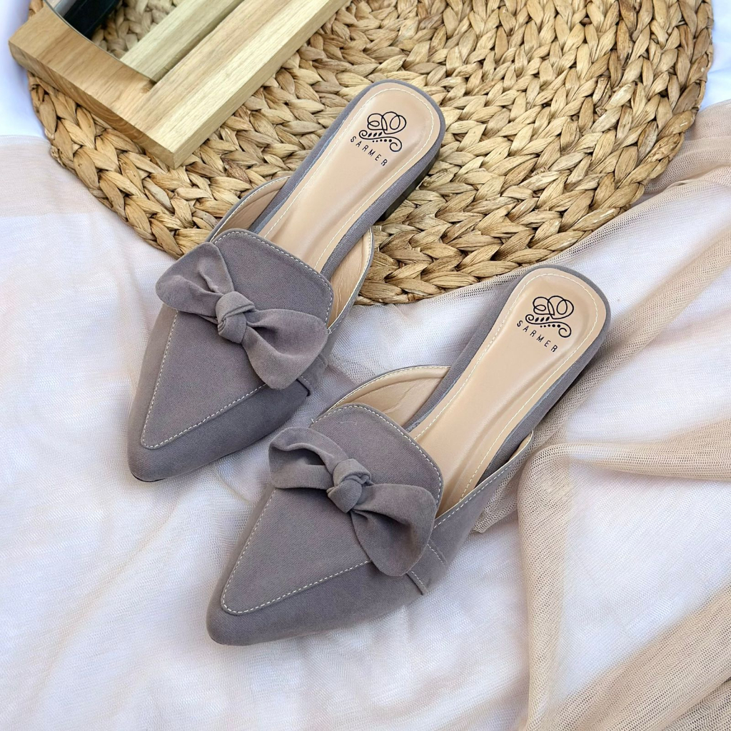 SARMER - MINNIE SUEDE HEELS 3CM GREY