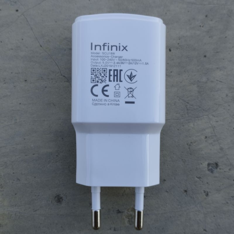 Batok Charger Infinix 18watt 100% Original Hp