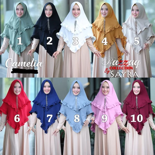 Kerudung Hijab Khimar Camelia by Sayra