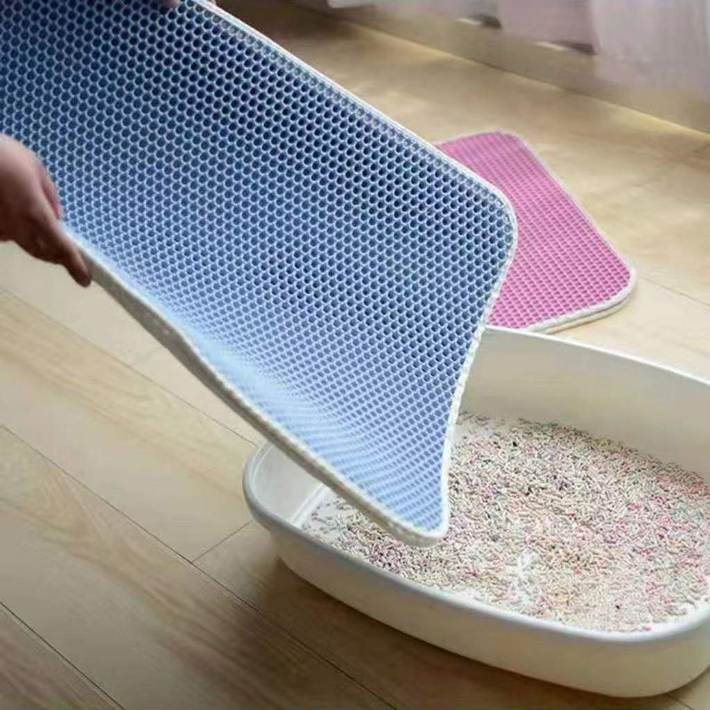 Focat Keset Pasir Kucing S40x50 M45x60 L55x75  Pet Litter Mat Foldable Double Layer EVC