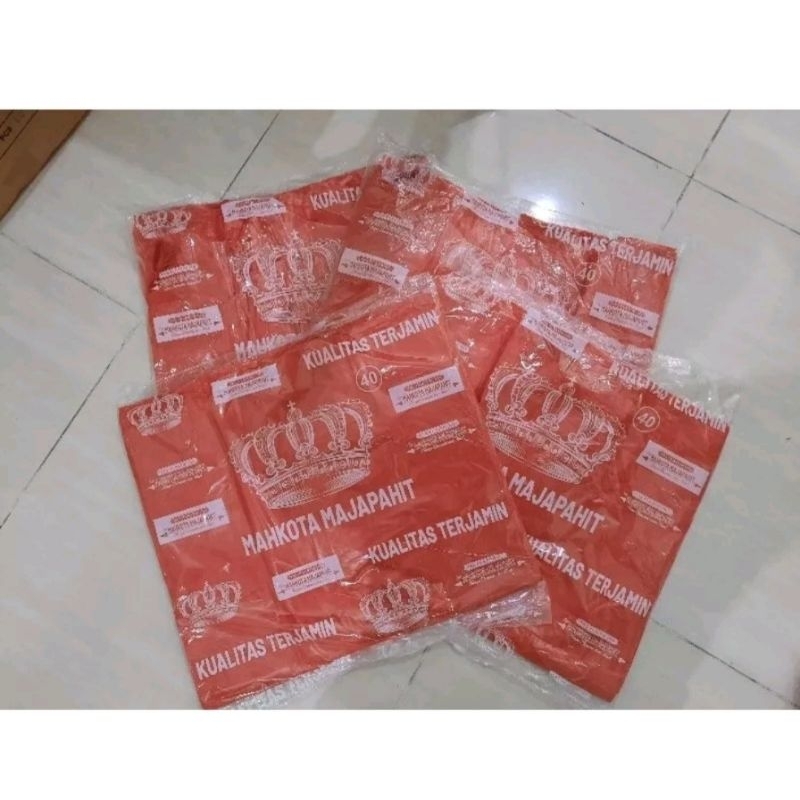 kantong kresek besar tebal cap mahkota majapahit ukuran 40x65 / kresek besar / kantong plastik besar / kantong kresek besar tebal