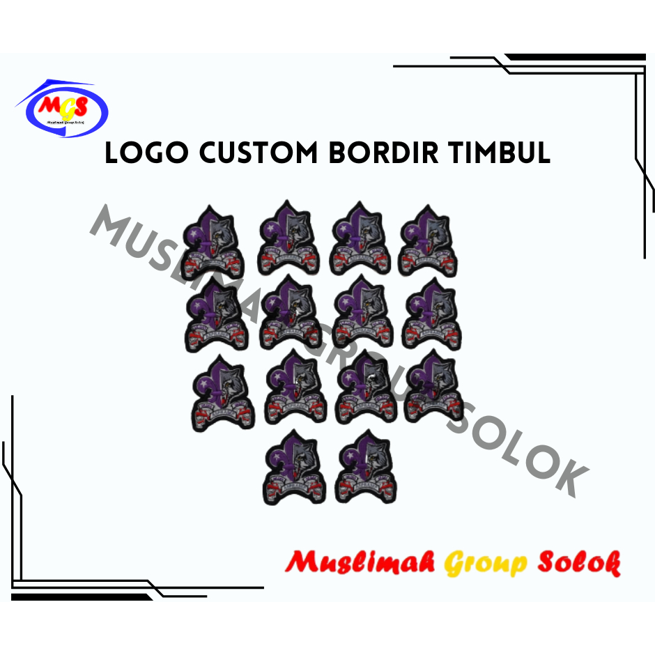 Logo Custom Bordir Timbul