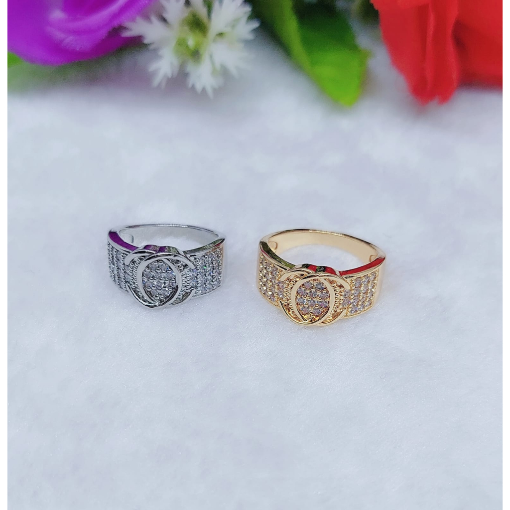 Cincin Xuping CC Permata Lapis Emas Perhiasan Fashion R135