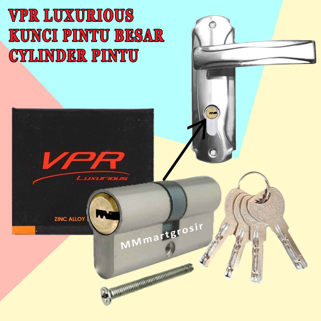 VPR Luxurious / Kunci Pintu Besar / Cylinder Pintu / Kunci 1 Set