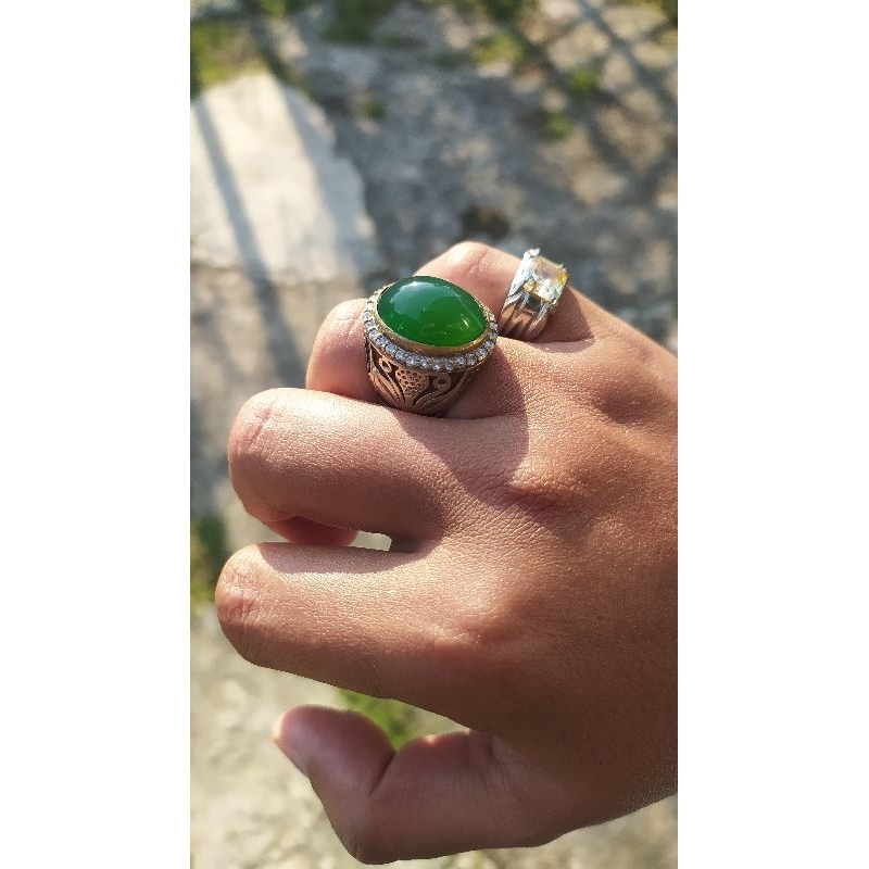 batu hijau calsedony mirip bacan gulau hijau