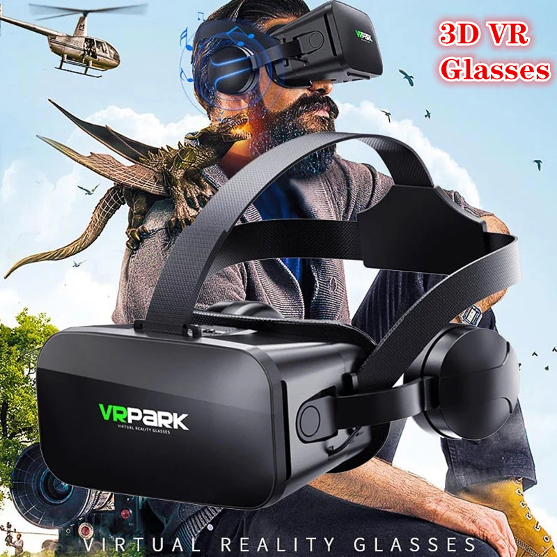 VR Box Virtual Reality Glasses Kacamata 3D Viltual Reality Box dengan Headphone