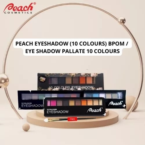 PEACH EYESHADOW (10 COLOURS) BPOM / EYESHADOW PALLATE 10 CLR