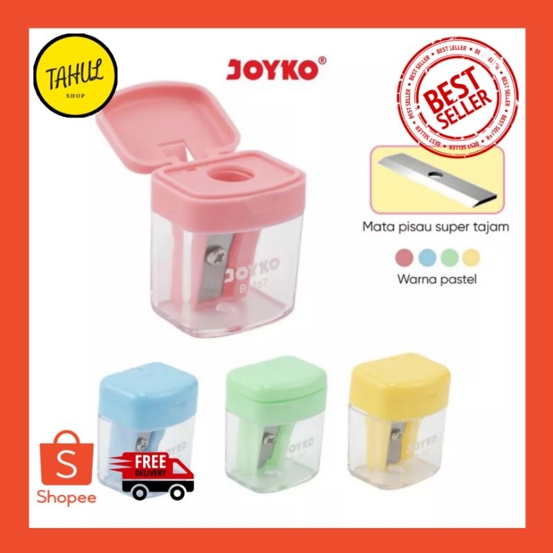 

Rautan Serutan Sharpener kecil Joyko B-167 Pastel Color / Rautan warna Pastel / Peruncing Pastel