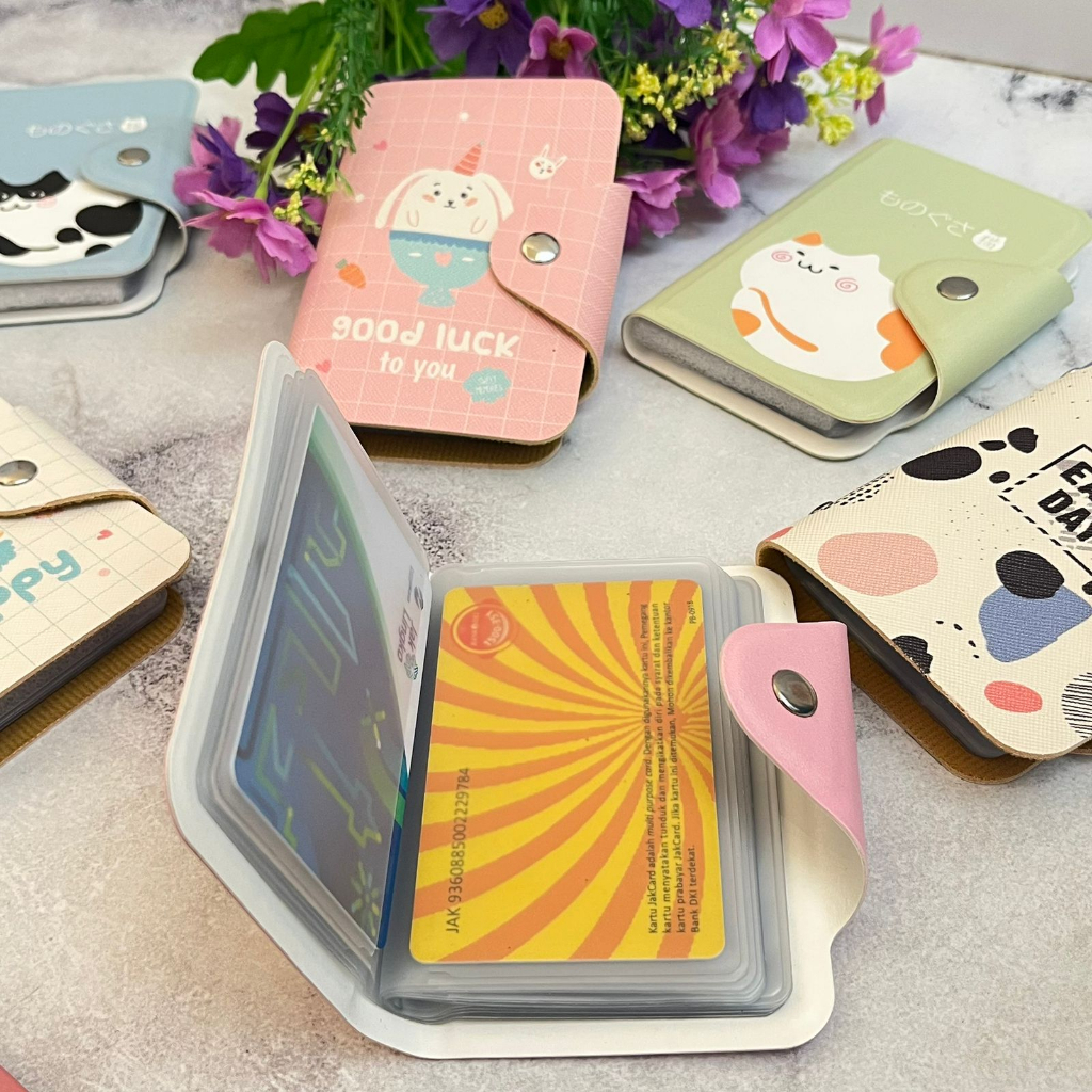 Dompet Kartu Motif Kartun Lucu /Card Bag Fashion Kekinian Best Quality / Card Holder Kartu ready banyak Model Imut Cute Harga Terjangkau bisa COD
