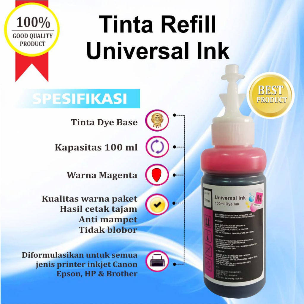 Tinta Refill Isi Ulang Printer Canon 100ml Pengganti GI 790 GI-790