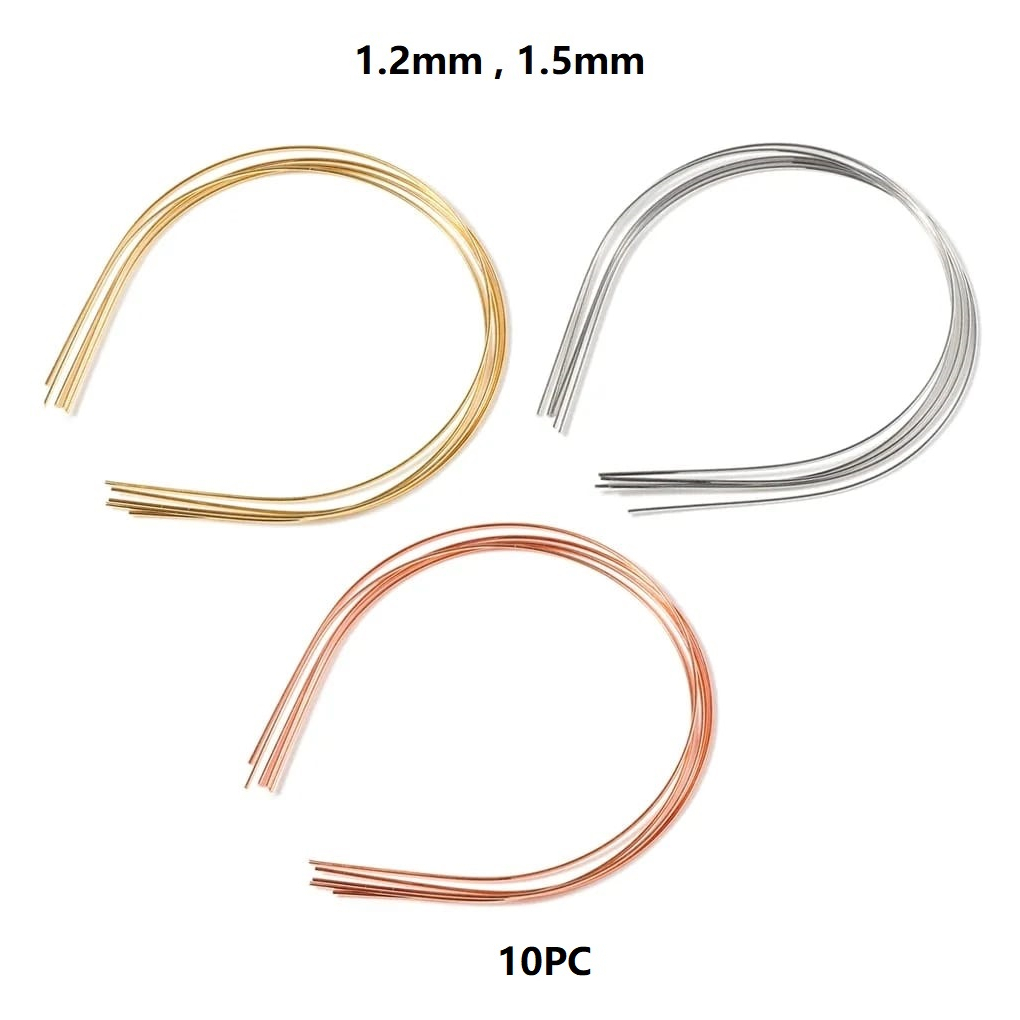 Bahan Aksesories Bando Kawat Tembaga Polos Uk 1.2mm &amp; 1.5mm Harga/10pc