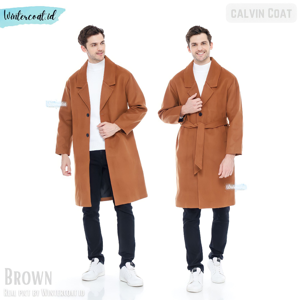 Long wool coat premium winter calvin men mantel pria import hangat high quality jacket jaket musim dingin man panjang wol big size jumbo oversize oversized