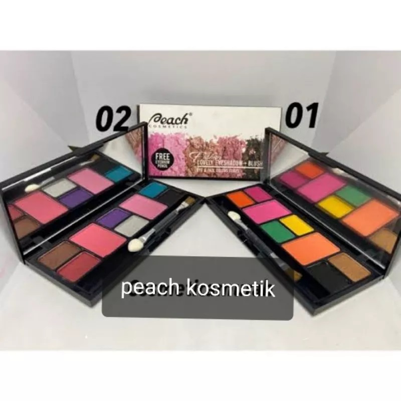 PEACH LOVELY EYESHADOW + BLUSH ON BPOM / EYESHADOW PALETTE