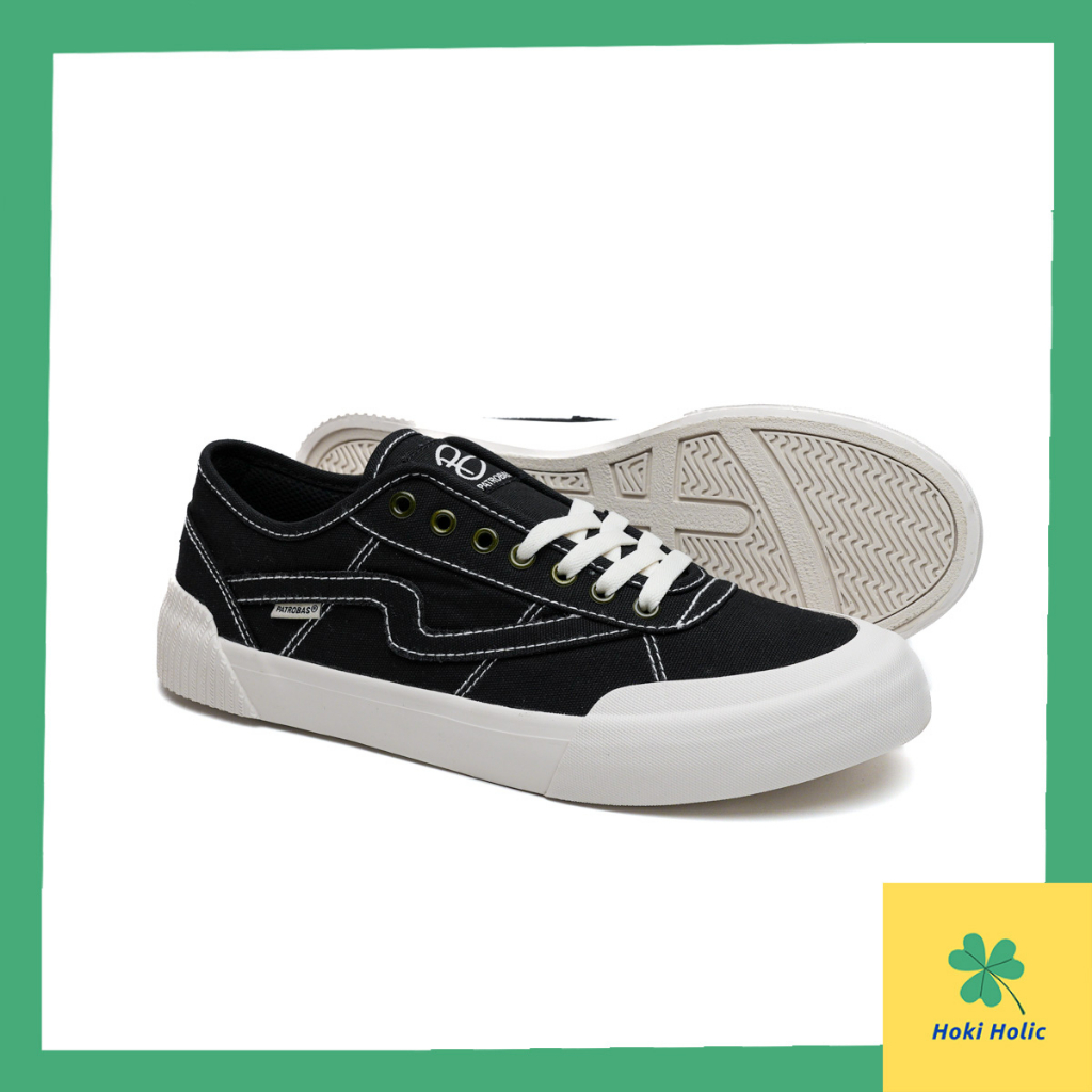 Sepatu Patrobas Equip Low Black White | Sneakers Casual Pria Wanita Patrobas Original