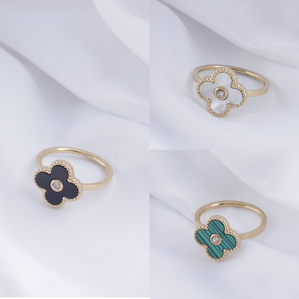 Cincin Titanium Mata Warna Warni Perhiasan Fashion 1719