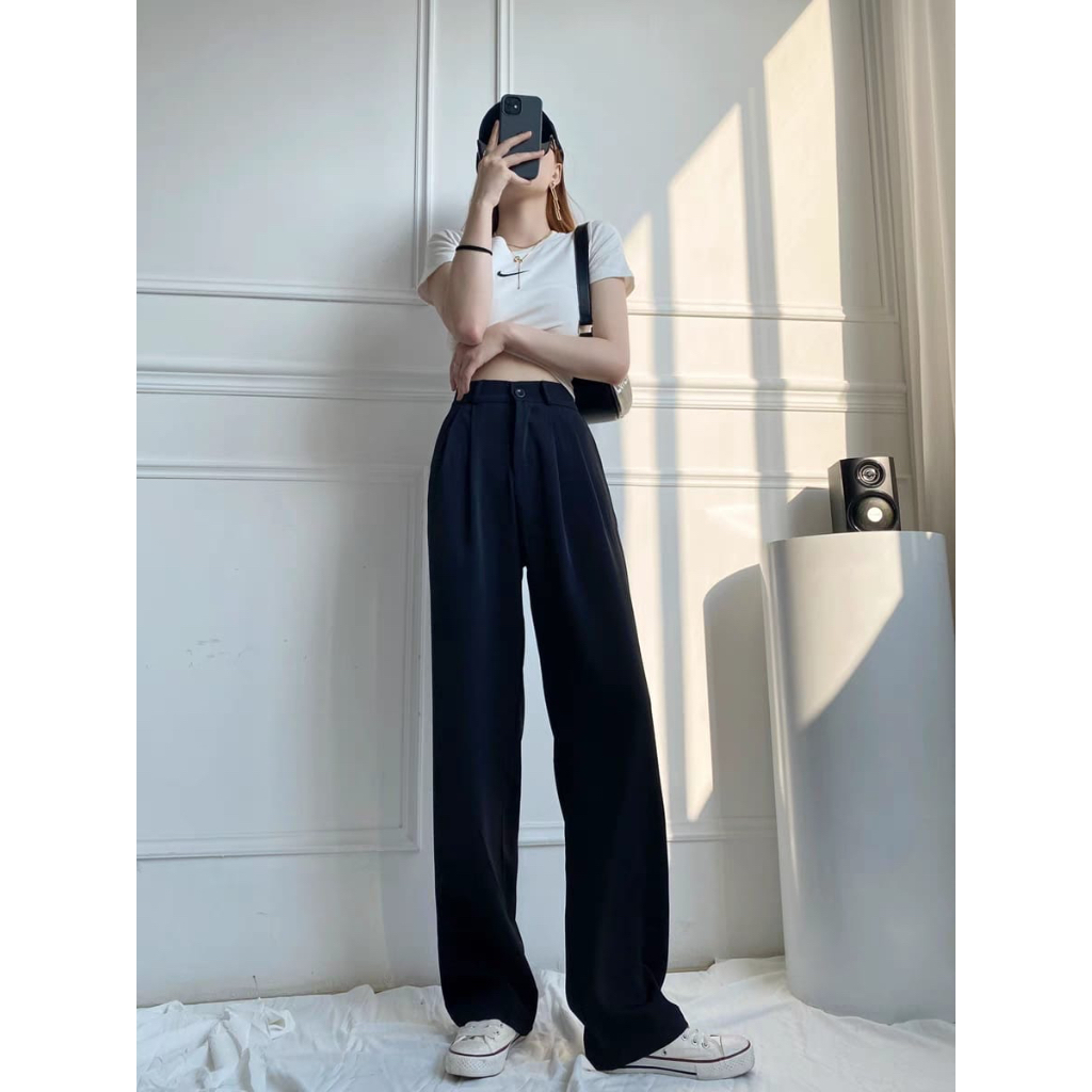 GROSIRTAS TG1713 Celana Kulot Wanita Loose Pants Trousers Wanita Celana Kulot Wanita Highwaist Celana Kantor Formal/Casual