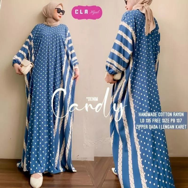 Kaftan Wanita Jumbo XXXL Dress Maksi Viral Kondangan Batik Cap Printing Soft Color Busui Resleting Lengan Panjang 7/8 Gamis Arabian Rayon Premium Fashion Muslim By Batik Sulmit
