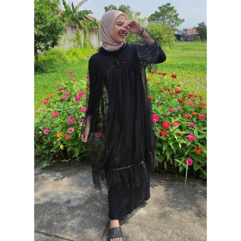 Outer Tile Dot // Aurelia Tunik Dot // Berpita || *Realpict